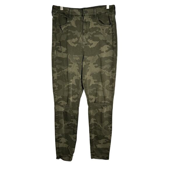 American Eagle Womans Next Level Stretch High-Waisted Camo Jeggings Jeans 14 - Picture 1 of 11